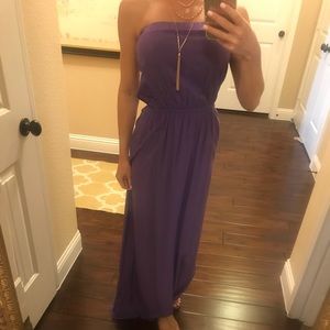 Splendid strapless long maxi dress w pockets
